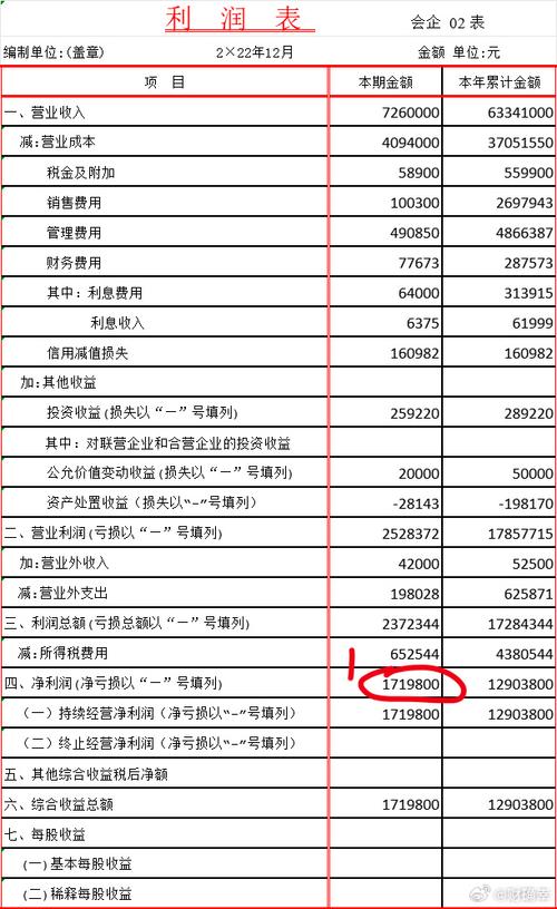 利润表：企业财务报表重要部分，含分析指标与步骤