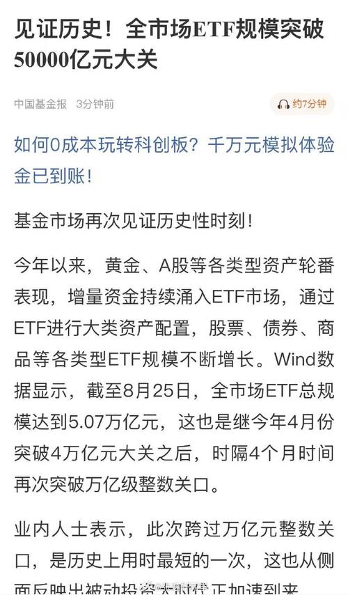 开放式基金规模查询_ETF市场黄金时代发展机遇_全市场ETF规模突破4万亿元