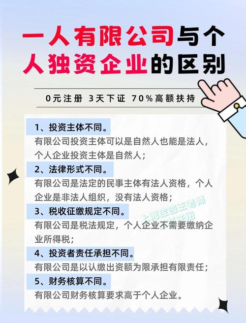 公司转投资正确的说法_投资主体不同一人有限责任公司_一人有限责任公司与个人独资企业区别