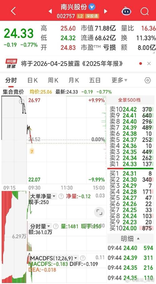 4月3日南兴股份股价下跌，主力资金净流出，是否被低估？